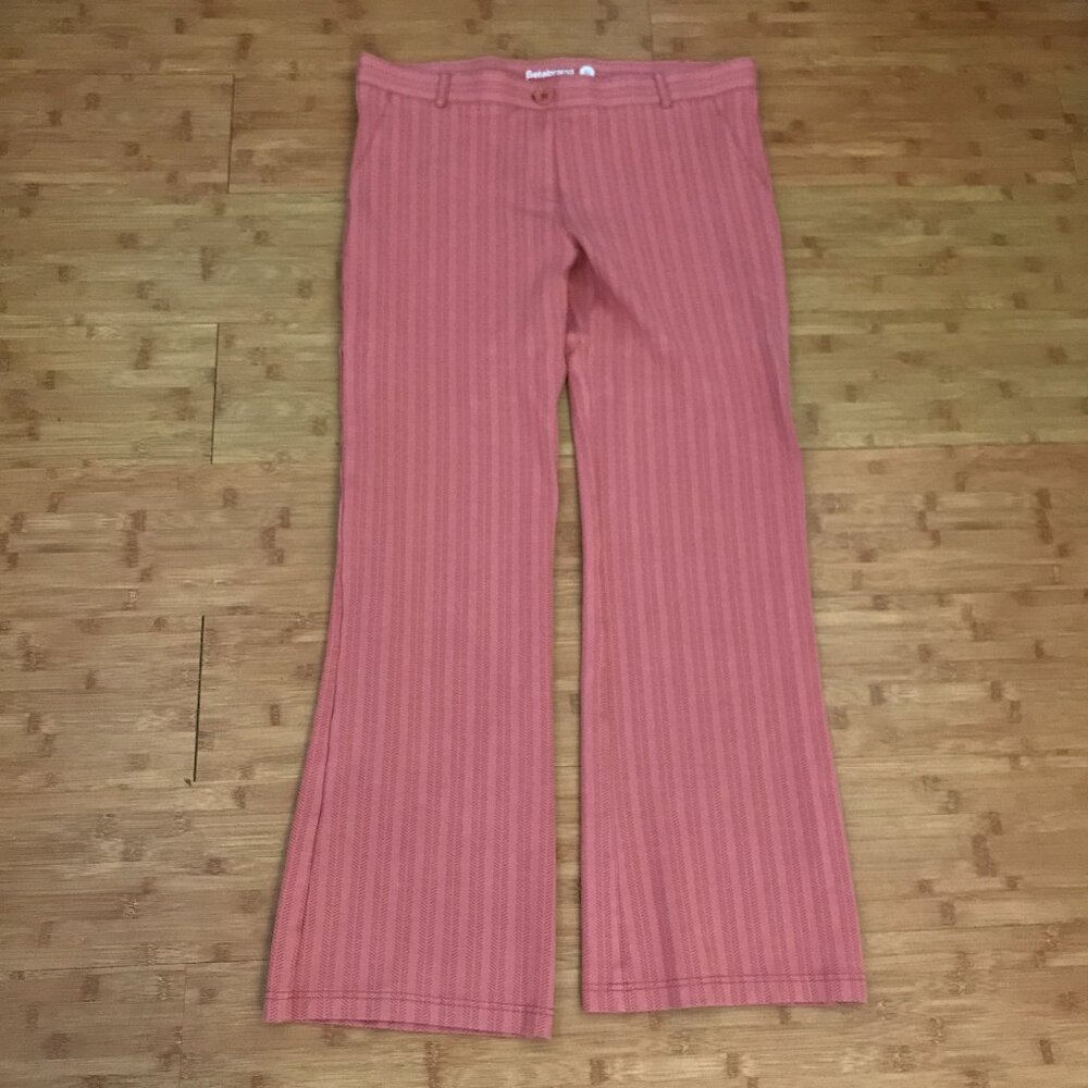 Betabrand Two Pocket Dress Yoga Bootcut Pant Women XL Pink High Rise Wide Leg